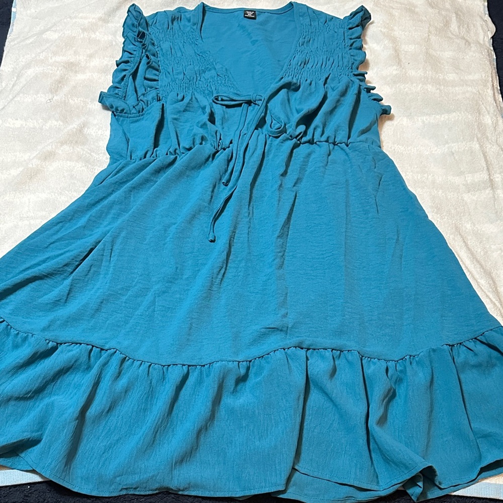 SHEIN Teal Curve Dress